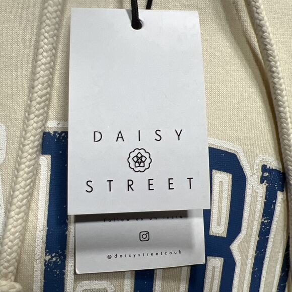 ASOS Daisy Street Oversized Hoodie w/ Vintage Collegiate Graphic Womens Size S - Picture 8 of 14